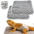 Bearded Dragon Diapers Bedding Mat Accessories, Adjustable Diaper, 2pcs Cleaning Mat for Picnic Travel, Bearded Dragon Diapers Accessories Reusable Pad, Reptile Carrier Essentials (2 Reusable Pad) - color: 2 Reusable Pad