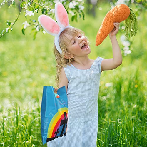 Oudain 60 Pcs Religious Goody Bags, Easter Treat Gift Bag with Handles, Christian Cross Plastic Candy Packaging Bags for Party Favor Easter Egg Hunting Game VBS Gift Packaging(Cross) - color: Cross