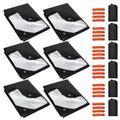 6 Pack Heavy Duty Reflective Survival Space Blankets, Multipurpose Emergency Thermal Blanket for All Weather, Black - color: Black 83''x59'',6 Packs