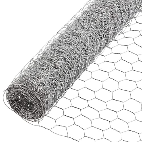 6FTx150FT Chicken Wire Netting 2IN Galvanized Wire Mesh Hexagonal for Poultry Garden Fencing Barrier - size: 6FTx150FT