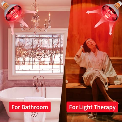 3 Pack 250W Heat Lamp Bulbs for Chicks, R40 Brooder Heat Lamp for Chickens, Infrared Reflector Heat Bulbs for Brooder Heater, Incandescent Heating Bulb for Pet, Bathroom, Food