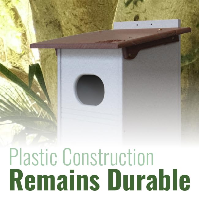 Amish Made Recycled Plastic Wood Duck House, Brown and Gray