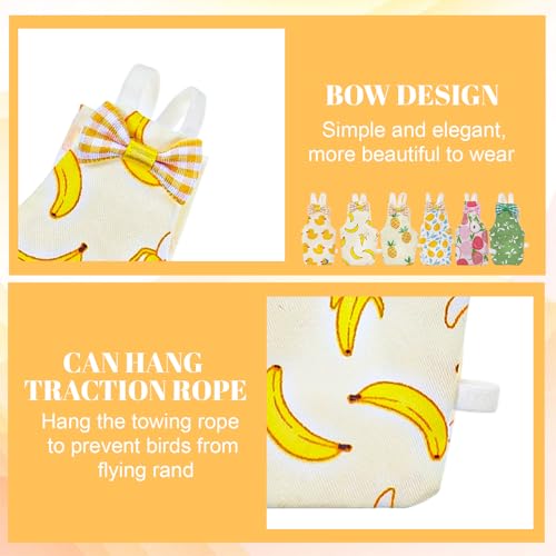 6Pcs Bird Diaper - Reusable Parrot Diapers with Waterproof Inner (Medium) | Washable Pet Bird Diapers for Budgie Lovebird Parakeet Canary