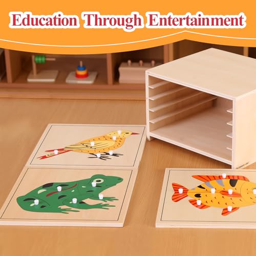 Montessori Outlet Frog Puzzle for 3-6 Years Montessori Education at School and Home - color: Frog