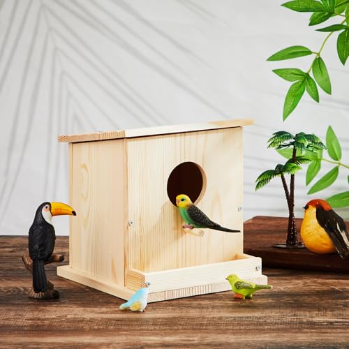 Liliful 4 Pack Bird House Kits for Kids, Wooden DIY Birdhouse Kit to Build and Paint, Birdhouse Craft Kit, Classroom Arts and Crafts Gift for Kids Ages 4-8 8-12 Boys Girls (Single Style) - color: Single Style