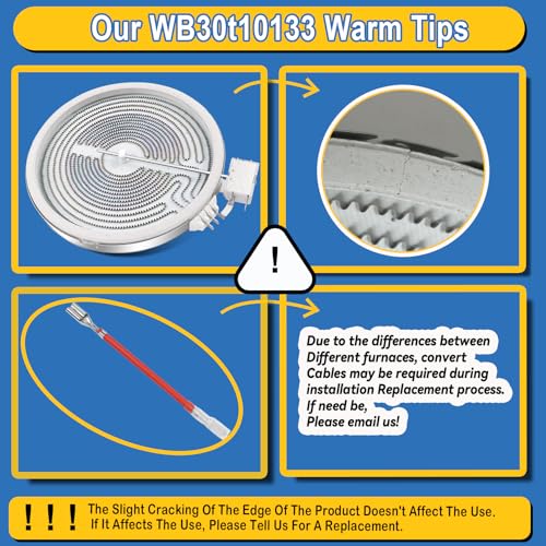 DG47-00043B WB30T10116 9"/6" Dual Radiant Surface Element for Samsung GE | Upgraded 10" Electric Range Burner Replacement for Samsung GE Stove, WB30X38930 Heater Radiant-Dual Replace DG47-00043A - style: DG47-00043B