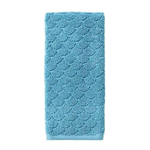 SKL Home Ocean Watercolor Scales Hand Towel, Blue (2-Pack) - color: Ocean Watercolor Scales, style: Hand Towel Set