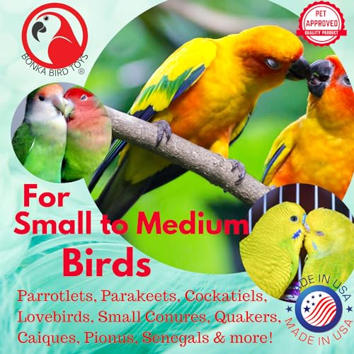 2108 Pk12 1-Inch Tube Bagels Foot Talon Craft Part Parrot Cage Toy, Parakeet, Conure, Parrotlet, and Similar Breed Sizes