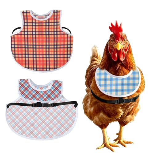 Chicken Saddles 3 Pack with Buckle Straps - Adjustable Hen Aprons for Hens, Secure & Easy-On Chicken Vest for Broody Molting Chickens, Feather Protection Armor(Lattice) - color: Lattice