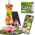 Hummingbird Feeder with Camera, 2K Smart Bird Feeder with AI Bird Detection & App Alerts, Solar Powered Bird Feeder Camera with Water Level Monitor, Hand-Blown Glass Hummingbird Feeder for Outdoors