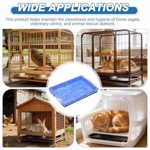 Disposable Bird Cage Liners, Clear Plastic Cage Liners for 28x20 Inch Pallets Tray Universal Elastic Film, (50 Pcs), Intended for Parakeet/Cockatiels/Rabbit/Guinea Pig - size: 28x20 Inch