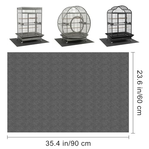 Under Pet Cage Mat for Bird Cages, Dog Kennels, Reptile Aquariums, Dog Kennels, Water-Resistant Pad for Hard Floors and Surfaces (X-Large) - size: X-Large
