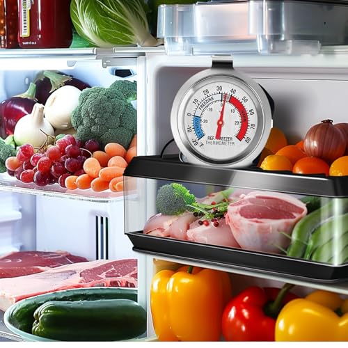 5 Pack Fridge Thermometer - Classic Series with Large Dial and Internal Temperature Gauge - Monitor and Maintain Perfect Temperature in Kitchen Refrigerator