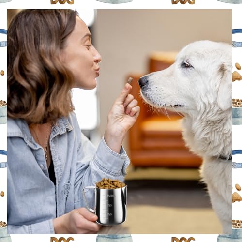 1.5 Cup Dog Food Scoop Stainless Steel Dog Food Measuring Cups Pet Food Scoop with Precision Scale for Dogs Cats - size: 1.5 CUP