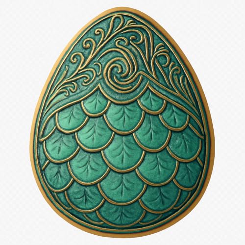 Scale Dragon Egg Cookie Cutter 4x3" Creative Party Design Premium Set