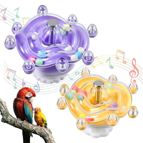 2 Pcs Bird Toys for Parakeets Colorful Budgie Toys Interactive Bird Cage Parrot Cockatiel Toy for Parakeets Cockatiels Conures Cage Small Birds Chewing Exercise Entertainment