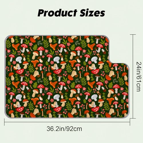 Bienbee Ferret Cage Liner Set, Leakproof Ferrets Cage Accessories for Small Animals Rats Chinchillas Hedgehogs Ferrets(Green Mushroom,Top Pan Liner) - color: Green Mushroom, size: Top Pan Liner