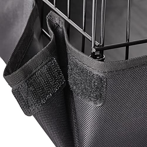 Amazon Basics Leakproof Canvas Bottom Guinea Pig Cage, Easy to Clean Small Animal Habitat with Divider Set, Indoor/Outdoor, Portable, No Tools Needed, 47.6"L x 24.2"W x 14"H, Black - size: 47.6"L x 24.2"W x 14.0"H