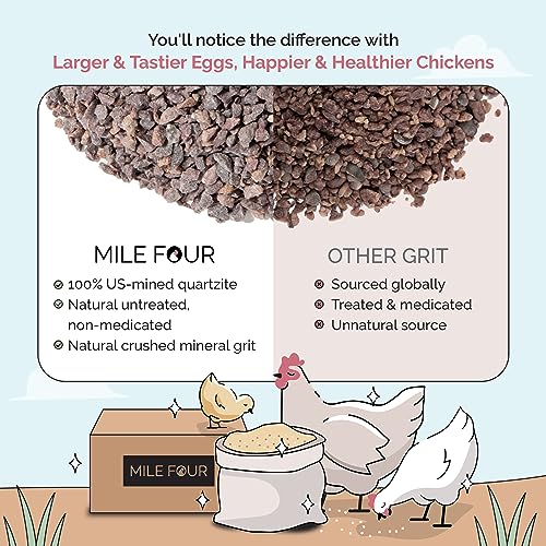 Baby Chick Grit, Age 0-8 Weeks, Quartzite Mineral, 4 lbs Bag | For Chicks Age 0-8 Weeks; Backyard Chickens & Small Flocks; 100% Quartzite/Crushed Granite Grit; Supports Digestion; Non-GMO - size: 4 Pounds (Pack of 1)
