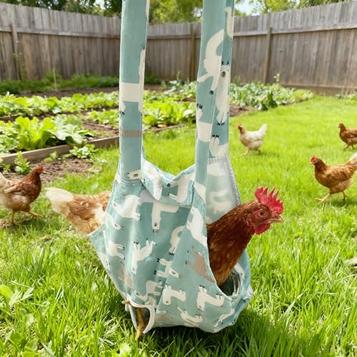 2 Pack Chicken Holder Bag, Large Poultry Carrier Sling for Travel & Care | Canvas Catching Handbag for Hens, Roosters, Ducks, Geese, with Poop Pocket, Transport or Nursing Visit