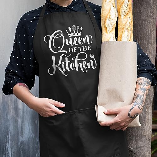SANDJEST Funny Mens Aprons with Pockets for BBQ Grilling Cooking Grandpa Husband Apron for Birthday Christmas Father's Day - color: Cooking 1