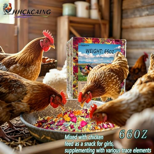 66oz Premium Nesting Herbs, Aromatic Blend for Chicken Coop & Nest Boxes | 8 herbal flower blend, calms laying hens, removes coop odors, boosts consistent egg production & improves egg quality - size: 66 oz