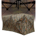 Portable Pop-Up Hunting Blind, 4-6 Person Camouflage Ground Blind with 270° See-Through Windows, Waterproof, Windproof, Silent Design, for Deer & Turkey Hunting