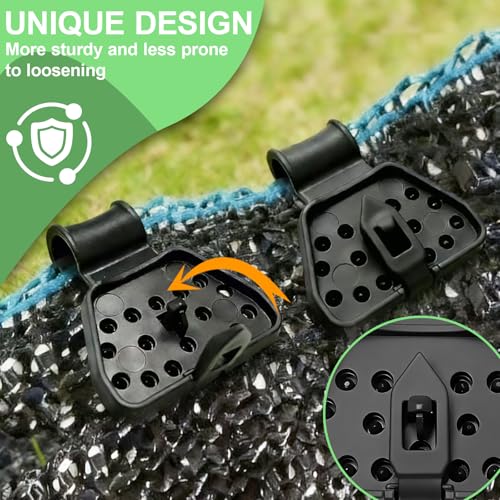 120 Pack Shade Cloth Clips, 2026 New Sunscreen Net Clips, Shade Cloth Heavy Duty Lock Grip for Anti Bird Netting, Garden Netting,Windproof Awning Clamp