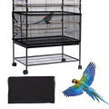 Daoeny Large Bird Cage Cover, Bird Cage Seed Catcher, Adjustable Soft Airy Nylon Mesh Net, Birdcage Cover Skirt Seed Guard for Parrot Parakeet Macaw African Round Square Cages (Black) - color: Black