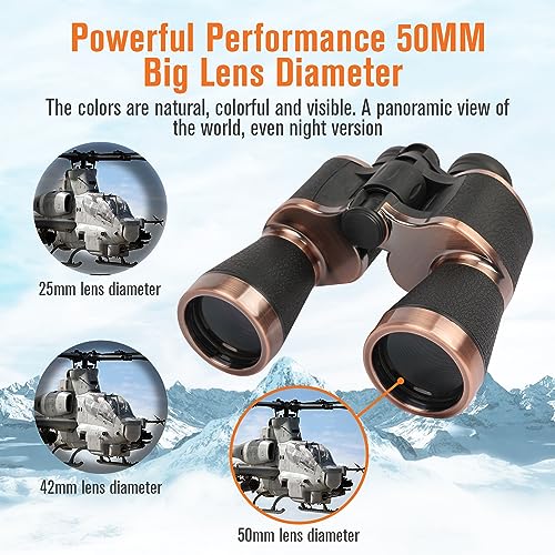 20x50 Binoculars for Adults, Binoculars HD High Powered Professionalfor Bird Watching Travel Stargazing Concerts Outdoor Sports-BAK4 Prism FMC Lens,Waterproof, Fogproof with Phone Adapter