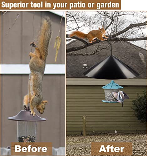 Squirrel Baffle for Bird Feeder Pole, Outside Hanging Mount Bird House Guard for Outdoor Shepherd’s Hook,19 Inch Diameter, 1 Pack - size: Hang mount-1