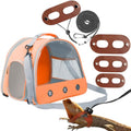 Guinea Pig Carrier,Guinea Pig Carrier for 2,Reptile Travel Carrier for Lizards Sugar Glider Hedgehog Rat Parrot Birds - color: Orange