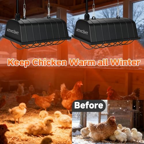 300W 2Mode Heat Lamp for Chickens,Brooder Heater 12000H Carbon Fiber Bulbs, 4PCs Heat Lamp Tubes, Adjustable Temp & Height, Waterproof Chicken Coop Heat Plate, UL-Certified Heater for Poultry, Pets - size: Regular(2 Frame + 4 Tubes)