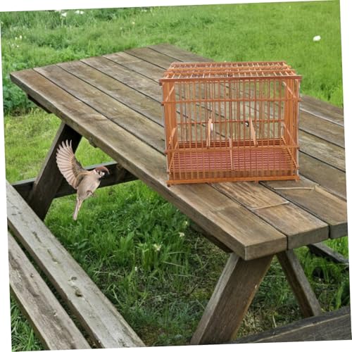 Lightweight Bird Cage Portable Woven Bird Carrier for Small Birds Stylish Outdoor Travel Accessory for Parakeets and More Durable Design for Everyday Use