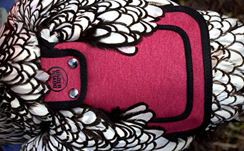 DOWN UNDER OUTDOORS Medium-Large Chicken Saddle Hen Apron Saver (Burgundy) | Adjustable Straps, Chicken Apron, Poultry Saver, Pet Supplies, Including Shoulder Cover, 14 oz Breathable Cotton Canvas - color: Burgundy