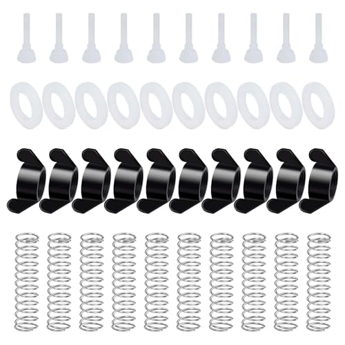 Automatic Water Cup Repair Kit, Nuts, Plugs, Gaskets & Springs for Red/Blue Chicken Waterer Cups (10 PCS)