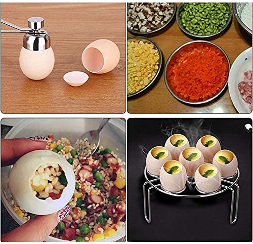 COLIBROX 1Pack Egg Cracker Topper, Ashero Stainless Steel Egg Opener Eggshell Cutter Kitchen Remover Tool for Raw/Soft Hard Boiled Egg