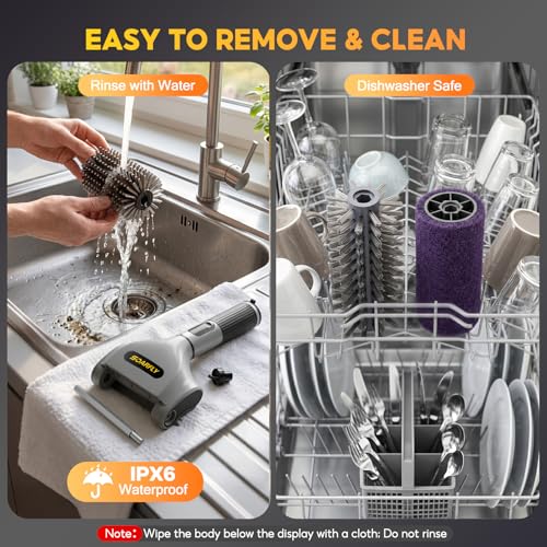 Electric Grill Brush, Wireless Grill Cleaner BBQ Cleaning Brush Kit
