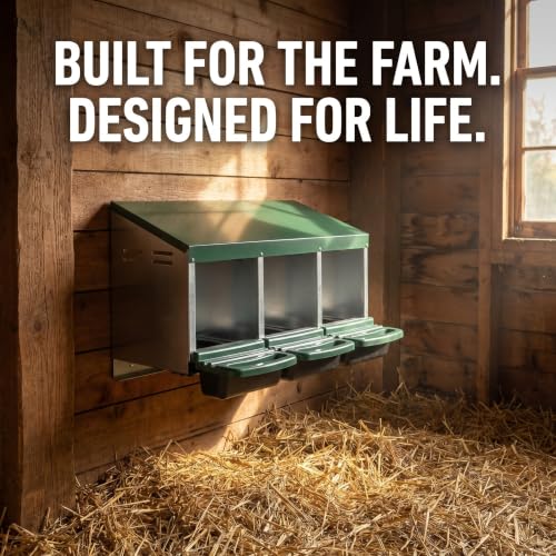 Chicken Nesting Box, Roll Out Metal Chicken Nest Box with Egg Tray, 3 Compartment Hen Nesting Box for Laying Hens, Easy Egg Collection, Green - color: Green-5, size: 3 Holes