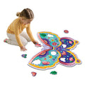 Peaceable Kingdom Jumbo Butterfly Floor Puzzle 53 Pieces | A 53-piece floor puzzle that builds focus and patience. Includes corded Handle for Easy Carrying. Ages 5+. - style: Butterfly