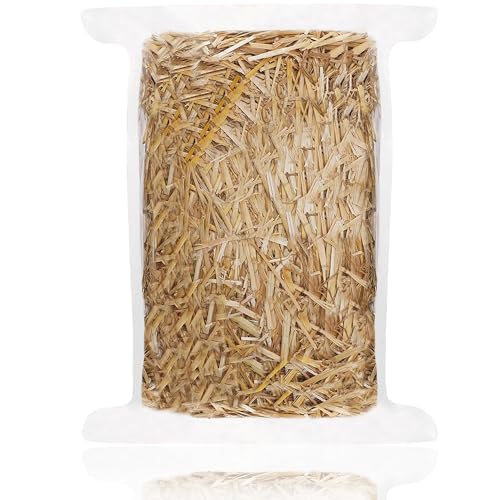 WNJ Natural Wheat Straw - 1 LB Dry Straw, Soft 100% Natural Straw Bale for Animal Bedding, Garden Mulch, Compost & Stray Cats Dogs Poultry, and Grass Cover