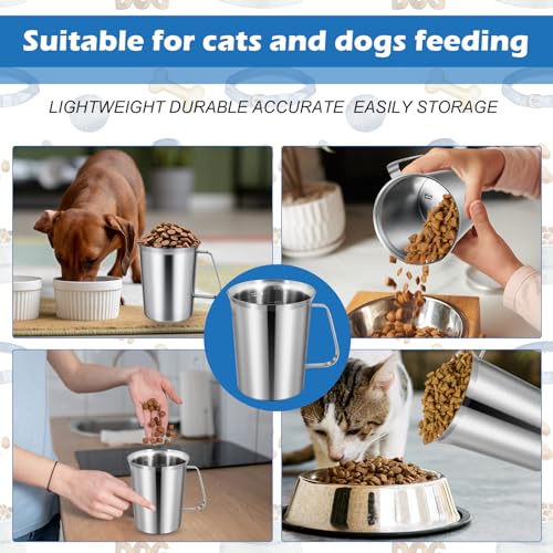 2Cup Dog Food Scoop Stainless Steel Dog Food Measuring Scoop,2 Cup Scoop for Cat or Bird Foods - size: 2 Cup