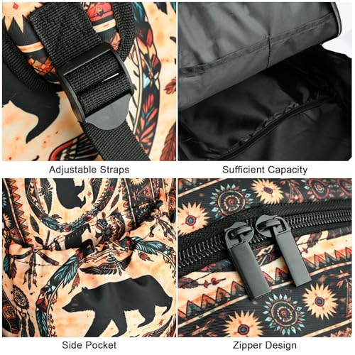 Western Kids Backpack School Backpack Teens Bookbag for Girls Boys Hiking Camping Travel Sports - color: Western