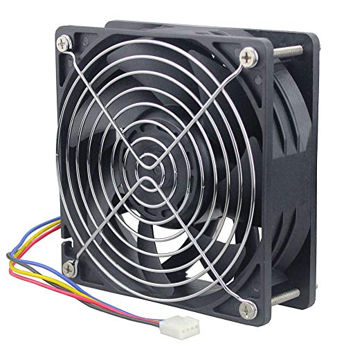 Wathai 12038 120mm x 38mm PWM Computer PC Case Fan 12V 4pin 5300rpm 230CFM | 4pin High CFM PC Fan Pressure Big Airflow Duall Ball DC Brushless Cooling Fan 120mm x 38mm for extreme PC and server cooling - style: 12V 4Pin Ball