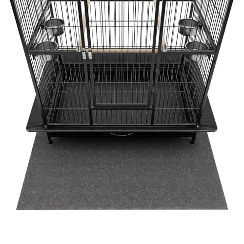 Under Pet Cage Mat for Bird Cages, Dog Kennels, Reptile Aquariums, Dog Kennels, Water-Resistant Pad for Hard Floors and Surfaces (X-Large) - size: X-Large