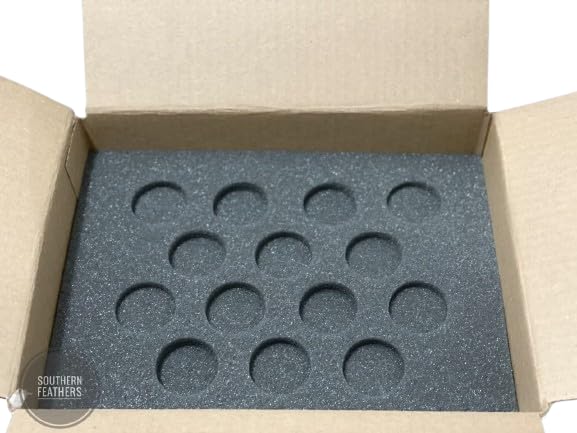 Generic Southern Feathers Foam Egg Shippers 5pcs (14 Hole Standard Size Chicken Eggs), Charcoal