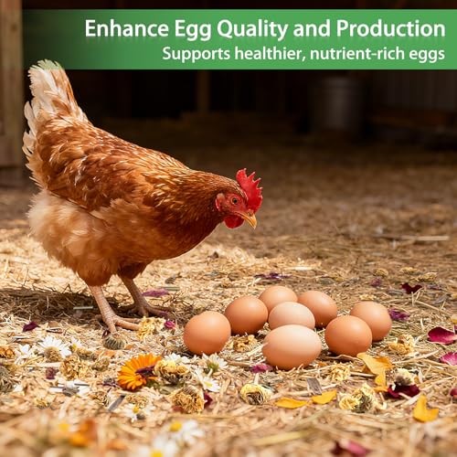 53oz Luxury Chicken Nesting Herbs, 7 Natural Floral & Herbal Blend Nesting Herbs for Chicken Coop Living Bedding, Pads, Boxes and Hen Coop Accessories, Calm Hens, Better Egg Quality - size: 52oz