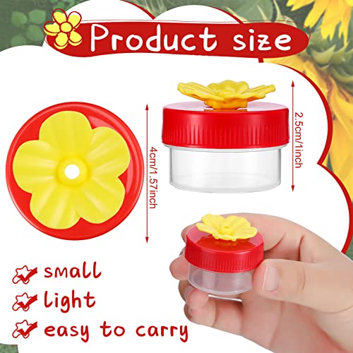 8 Pcs Hummingbird Feeder Handheld Window Flower Mini Hand Held Hummingbird Ring Feeders Wild Bird for Outdoors Backyard Birdwatcher Gifts Supplies(Clear Bottom) - color: Clear Bottom