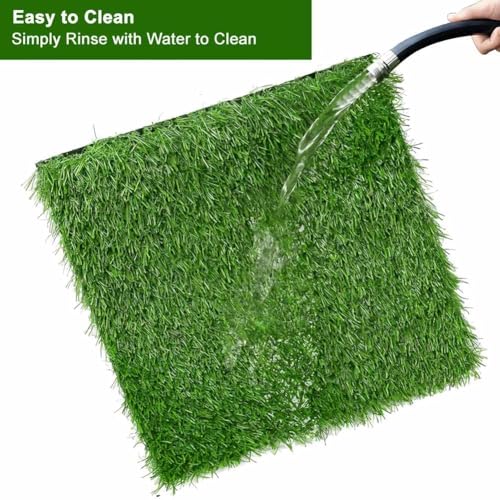 Chicken Laying & Nesting Pads for Coop, Washable Artificial Grass, 6 Pack | 1.2" Thick Egg Cushion | Fits Standard 12x12 Boxes | Anti-Shedding & Flexible | Breathable Drainage Mesh | Easy Rinse & Reuse