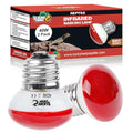 LUCKY HERP Infrared Heat Lamp, 40W Reptile Heat Lamp 2 Pack Red Heat Lamp Bulbs, Infrared Basking Spot Heat Light Bulb, Amphibians Heat Lamp Bulbs for Reptile, Geckos, Snakes, Lizard, Turtle - color: 40-r